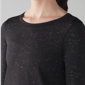 lululemon Swiftly Tech Long Sleeve (Breeze) - Black and White Speckle - size 10